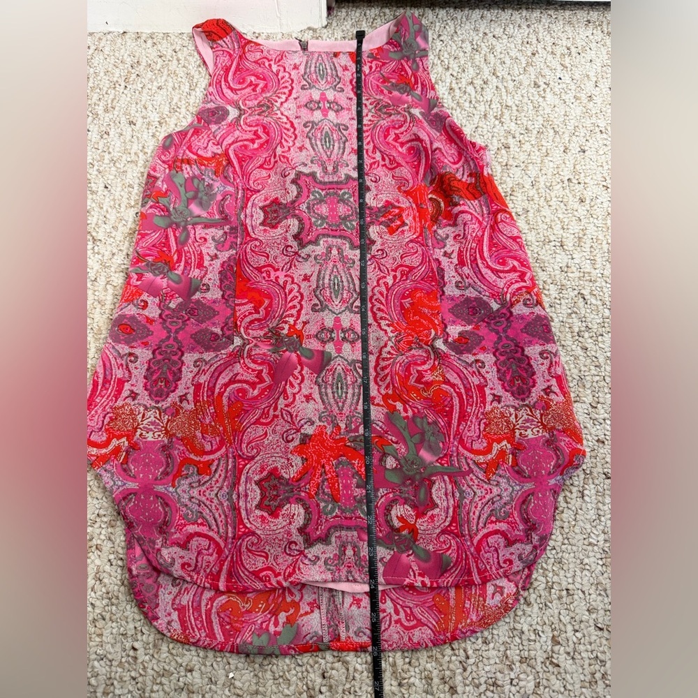 CAbi Pink and Red Paisley Tank Top - Picture 5 of 6